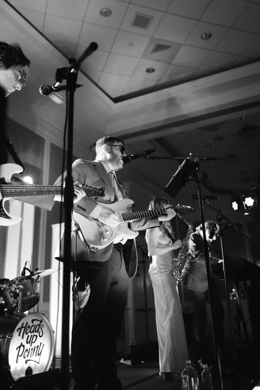 Heads Up Penny performing at a wedding celebration